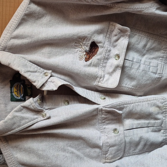 Cabela's Chamois Beige Button-Up Shirt. Mens's Size XL - Picture 2 of 8